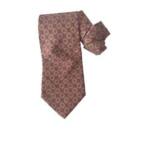 Brooks Brothers Makers Burgundy Silk Medallion Paisley Tie Mens Classic USA Made